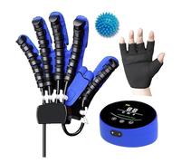 Guanti Per Robot Riabilitazione,Guanti Per Robot Da Allenamento Per La Riabilitazione Delle Dita Dell'emiplegia Da Ictus Con Disfunzione Della Mano(Blue-left,Medium)