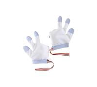 Guanti per succhiare le, 3 fingers blue S FOR 6 TO 18M | Strato tessuto cotone, cinturini da polso attaccati, aiutano a rendere le meno accessibili per succhiare