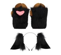 Guanti per zoccoli di pecora con orecchie di animale per Pasqua Mardi Gras