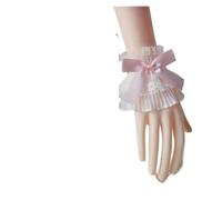 Guanti Pizzo Kawaii Bow Lace Wrist Sleeve Jk Fingerless Gloves Gothic Sweet Elastic Punk Hand Cuff(Blue)
