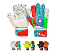 Guanti Portiere per Bambini e Giovani - Ottima Sicura, Funzionalità e Vestibilità - Alenamento e Giochi Ricreativi - Calcio Football Bimbo Gioventù - DEFENCE (#9, bianco)