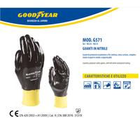 Guanti Protettivi da Lavoro in Nitrile 100% Impermeabili-Traspiranti Tg.10 (XL)