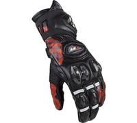 Guanti Racing In Pelle Ls2 Feng Nero Rosso S