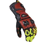 Guanti Racing In Pelle Ls2 Feng Rosso H-V Giallo L