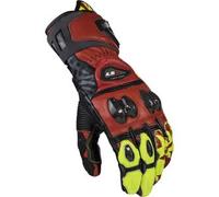 Guanti Racing In Pelle Ls2 Feng Rosso H-V Giallo S
