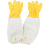Guanti resistenti al calore, 1 paio di guanti da apicoltura, guanti da giardinaggio in pelle multifunzione con maniche lunghe in tela, protezione for apicoltori principianti o altro