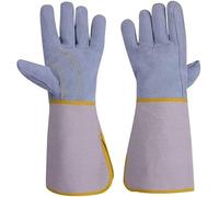 Guanti resistenti al calore, guanti da giardinaggio in pelle, resistenti al calore, antigraffio, resistenti al taglio/scelta perfetta for bloccare il calore e proteggere le mani (15 pollici)
