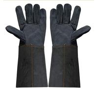 Guanti resistenti al calore, guanti da giardinaggio lunghi, resistenti all'usura, guanti industriali in pelle a due strati, assicurazione sul lavoro, antiscottatura, protezione dalle alte temperature