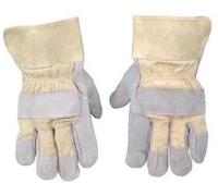 Guanti resistenti al calore, guanti da lavoro resistenti all'usura, 1 paio, isolamento elettrico ad alta temperatura, protezione antiusura e ignifuga in pelle di mucca for saldatura(Short)