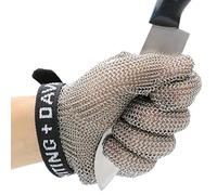 Guanti resistenti al taglio in acciaio inossidabil Guanti antitaglio in acciaio inossidabile, guanti da lavoro di sicurezza for chef, macellai, sarti, uomini e donne, sicurezza alimentare(1pcs/XL)