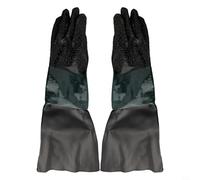 Guanti resistenti per sabbiatura, 65 x 30 cm, guanti da lavoro foderati in PVC e cotone, con doppie cuciture per armadietti e utensili ad aria, colore: verde e nero
