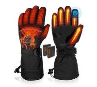 Guanti riscaldabili, 5 V, 6000 mAh, ricaricabili USB, guanti riscaldati, per uomo e donna, 3 livelli di calore, impermeabili, per sport invernali, moto, sci (L)