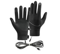 Guanti Riscaldanti, Guanti Termici con Riscaldamento USB per Freddo, Termici Touchscreen Antivento Impermeabili Caldi per Uomini e Donne per Attività Outdoor Invernali come Sci, Corsa e Ciclism