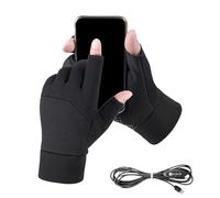 Guanti Riscaldanti - Riscaldatore Mani Antiscivolo,Guanti Da Bicicletta Ricaricabili USB Con Due Dita E Touch Screen - Per Donne E Uomini Inverno Lavoro Sci Attività All'aperto Sport Sulla Neve