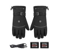 Guanti riscaldati con batteria ricaricabile - Guanti riscaldati a schermo tattile da 3,7 V, guanti riscaldati elettrici con 3 livelli di temperatura, guanti riscaldati con touch screen