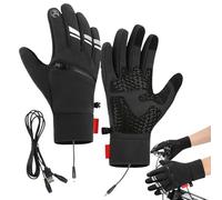 Guanti riscaldati da donna - Guanti termici impermeabili USB per touchscreen, per ciclismo, neve, sci, guida, corsa, motoslitta, sport all'aperto, antiscivolo, protezione per le mani