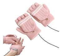 Guanti riscaldati da uomo - Riscaldamento uomo donna Guanti invernali senza dita | Guanto riscaldato caldo invernale a temperatura regolabile, guanti scaldamani USB per la digitazione, lo sport