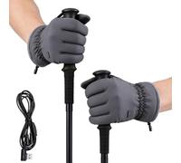 Guanti Riscaldati Donna 3 Livelli di Calore Muffole Impermeabili e Calde | Ricarica USB Antivento Touchscreen Guanti da Sci Riscaldati a Cinque Dita Per Lavoro Sci Moto Guida Pesca sul Ghiaccio