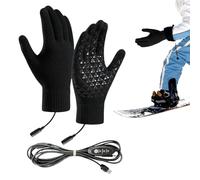 Guanti Riscaldati Elettrici,Guanti USB Riscaldati - Punta Tattile per Trekking Invernale Sci Snowboard Attività All'aperto Pendolarismo Bici Moto
