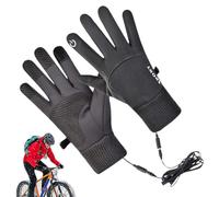 Guanti Riscaldati - Guanti Invernali Caldi In Pile Di Poliestere USB | Antivento, Impermeabile, Touchscreen, Design Antiscivolo | Mantieni Le Mani Comode Durante Il Ciclismo, La Guida O L'uso All'aper