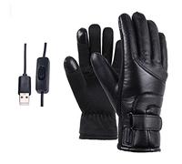 Guanti riscaldati in pelle USB Waterproof Cycling Cycling Termal Bike Gleves Touchscreen Hand Hear sempre più