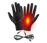 Guanti Riscaldati Per Donne, Guanti Termici con Riscaldamento USB per Freddo, Termici Touchscreen Antivento Impermeabili Caldi per Uomini e Donne per Attività Outdoor Invernali come Sci, Corsa