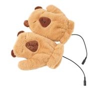 Guanti riscaldati per le donne lavabili USB Smart peluche animale | Guanti riscaldanti antivento per pesca sul ghiaccio, guida, moto, equitazione, snowboard, sci, attività all'aperto, ufficio