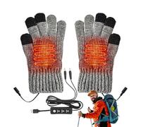 Guanti riscaldati per moto - Manopole Riscaldanti con USB Plug-in | Guanti Elettrici Riscaldati,Tre Livelli di Temperatura per Attività Invernali all'Aperto come Ciclismo Sci e Motociclismo