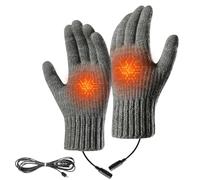 Guanti Riscaldati per Uomo, Guanti Termici USB Impermeabili 3 Livelli, Riscaldamani per Sport Invernali Pendolarismo Lavoro All Aperto Giardinaggio Escursionismo Uso Quotidiano