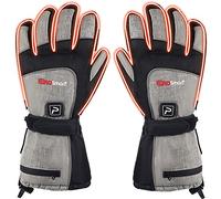 Guanti Riscaldati Ricaricabili Guanto Riscaldante Elettrico - Guanti Termici Riscaldanti con Batteria da 4400mAh per Uomo Donna Sci All'aperto Freddo Inverno Escursionismo Caccia (M, Nero-Grigio)