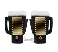 Guanti riscaldati senza dita | Guanti termici USB - Guanti termici per lavoro a maglia | per l'inverno, campeggio, escursionismo, ciclismo, ufficio, casa, interni ed esterni