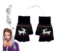 Guanti Riscaldati Senza Dita,Guanto Riscaldante Elettrico,Guanti Da Lavoro Riscaldati Per Donne | Per Inverno Campeggio Pendolarismo Quotidiano Ufficio Ciclismo Corsa All Aperto Guida Scrittura