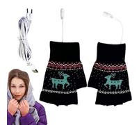 Guanti Riscaldati Senza Dita | Guanto Riscaldante USB | Guanti Riscaldamani Invernali per Donna | per Ufficio Ciclismo All'aperto Corsa Inverno Campeggio Pendolarismo Quotidiano Guida Scrittura