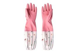 Guanti riutilizzabili impermeabili foderati in pile rosa per donne lavabili | Guanti da cucina riutilizzabili impermeabili foderati in pile, guanti da cucina resistenti per donne