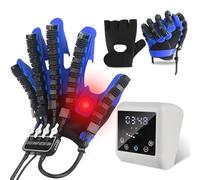 Guanti robot per reha/bilitazione della mano, funzione di massaggio a compressione calda, attrezzatura di regolazione della forza a 9 livelli, adatti per la terapia fisica del colpo della mano (mano