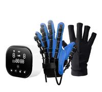 Guanti Robotici Per Riabilitazione Per Pazienti Con Ictus, Emiplegia Dispositivo Terapeutico Per Mano Sinistra Destra Per Pazienti Con Paralisi Da Disfunzione(Blue-right,Large)