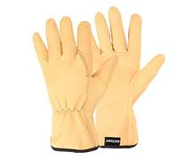 Guanti ROSTAING TRADITION - Paia di guanti da giardinaggio in pelle trattata idrorepellente - Tutti i lavori in ambienti asciutti e umidi - Piantare, scavare e diserbare - Comodi e tradizionali