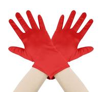 Guanti,Scaldamani,Guanti Corti In Raso,Guanti Donna,Guanti Da Donna,Guanti Donna Anni 20,Guanti Da Ballo,Guanti Da Sposa,Guanti Halloween,Guanti Termici Donna,Costume Di Halloween Accessori,Rosso 1Pcs