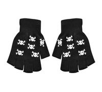 Guanti Scheletro Bambini Muffole Luminescenti Al Buio Halloween Accessorio | Guanti Con Teschio Senza Dita Per 5-12 Anni, Bambini E Bambine, Feste, Corsa, Esercizio, Outdoor, Ciclismo E
