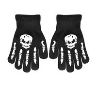 Guanti scheletro per bambini, guanti con osso di teschio | Guanti con teschio a dita intere per Halloween che si illuminano al buio - per costumi di Halloween per bambini e ragazzi dai 5 ai 12