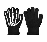 Guanti scheletro per bambini, guanti con osso di teschio - Guanti con teschio a dita intere per Halloween che si illuminano al buio, per costumi di Halloween per bambini e ragazzi dai 5 ai 12 an
