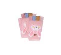 Guanti Senza Dita Bambino,1 Paio di Guanti per Conigli per Bambini Guanti Senza Dita Inverno Caldo Convertibile Flip Top Guanti Caldi Pieghevoli Guanti dei Cartoni Animati per Ragazze 3-9 Anni