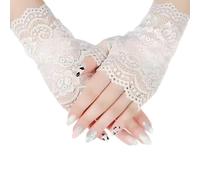 Guanti senza dita Elegant - Bianco