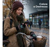 Guanti Senza Dita Touchscreen in Tessuto Lavorato a Maglia per Inverno, per