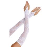 Guanti Sexy Floral Gauntlet Bianco
