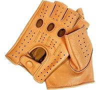 Guanti sfoderati senza dita senza dita da uomo in vera pelle di pecora for guida in bicicletta, moto, esercizi e fitness / 935 (Color : Tan, Size : XLarge)