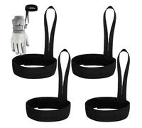Guanti sportivi con di sicurezza, in nylon, 27,9 x 2,5 cm, 4 pezzi, guanti da sci, guanti da sci con cinturino da polso in nylon elastico, manette per sci, snowboard e sport all'aria aperta