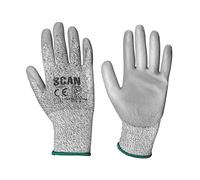 Guanti Tagliati 3 In PU Grigio - M (Taglia 8) SCAGLOCUT3M