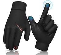 Guanti termici invernali da corsa per ragazzi, per ragazze, touch screen, guanti neri per bicicletta, golf, rugby, calcio, allenamento all'aperto, antiscivolo, caldi, per bambini, sport, ciclismo