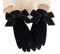 Guanti touch screen coreani Love Bow a prova di freddo con dita intere | Guanti touch screen a prova di freddo con dito intero for l'inverno da donna più velluto addensato antivento guida calda